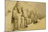 The Great Temple of Abu Simbel, Nubia, from "Egypt and Nubia," Vol.1-David Roberts-Mounted Giclee Print