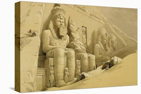 The Great Temple of Abu Simbel, Nubia, from "Egypt and Nubia," Vol.1-David Roberts-Stretched Canvas