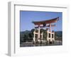 The Great Torii from the Corridor of Itsukushima Shrine, Akino, Miya-Jima, Japan-Adina Tovy-Framed Photographic Print