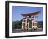 The Great Torii from the Corridor of Itsukushima Shrine, Akino, Miya-Jima, Japan-Adina Tovy-Framed Photographic Print