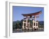 The Great Torii from the Corridor of Itsukushima Shrine, Akino, Miya-Jima, Japan-Adina Tovy-Framed Photographic Print