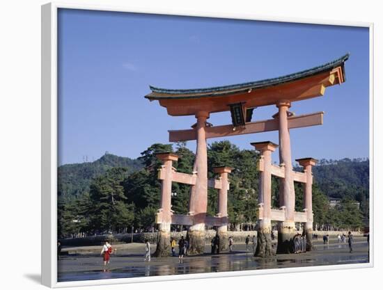 The Great Torii from the Corridor of Itsukushima Shrine, Akino, Miya-Jima, Japan-Adina Tovy-Framed Photographic Print