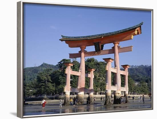 The Great Torii from the Corridor of Itsukushima Shrine, Akino, Miya-Jima, Japan-Adina Tovy-Framed Photographic Print