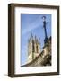 The Great Tower of Magdalen College with Typical Archaic Lampost in Foreground-Charlie Harding-Framed Photographic Print