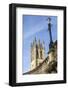 The Great Tower of Magdalen College with Typical Archaic Lampost in Foreground-Charlie Harding-Framed Photographic Print