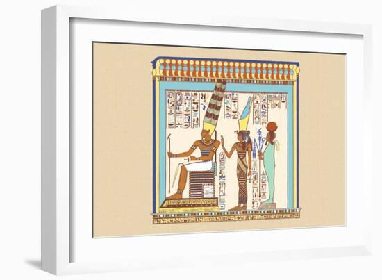 The Great Triad of Thebes, Amen, Mut, and Khonsu-J. Gardner Wilkinson-Framed Art Print