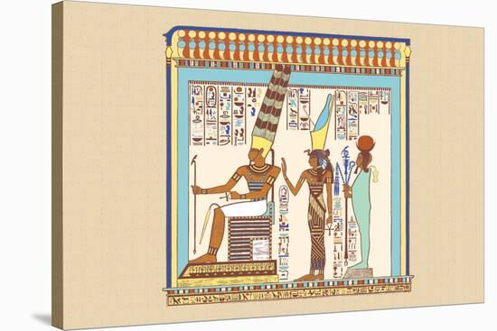 The Great Triad of Thebes, Amen, Mut, and Khonsu-J. Gardner Wilkinson-Stretched Canvas