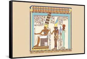 The Great Triad of Thebes, Amen, Mut, and Khonsu-J. Gardner Wilkinson-Framed Stretched Canvas