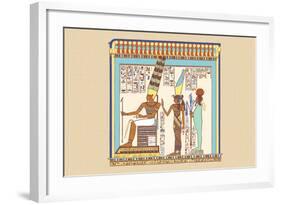 The Great Triad of Thebes, Amen, Mut, and Khonsu-J. Gardner Wilkinson-Framed Art Print