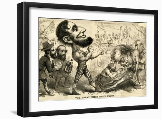 The Great Union Prize Fight, 1861-null-Framed Giclee Print