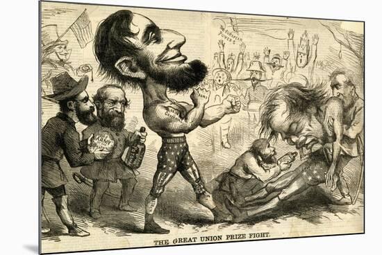 The Great Union Prize Fight, 1861-null-Mounted Giclee Print