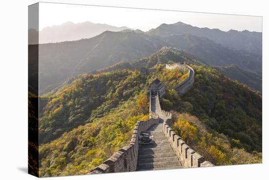 The Great Wall at Mutianyu Near Beijing in Hebei Province, China-Peter Adams-Stretched Canvas