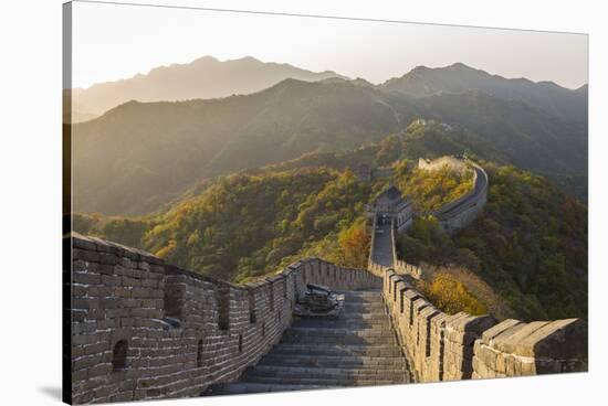 The Great Wall at Mutianyu Near Beijing in Hebei Province, China-Peter Adams-Stretched Canvas