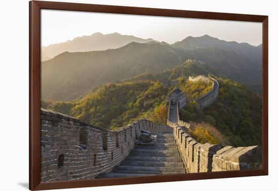 The Great Wall at Mutianyu Near Beijing in Hebei Province, China-Peter Adams-Framed Photographic Print