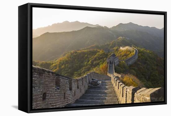 The Great Wall at Mutianyu Near Beijing in Hebei Province, China-Peter Adams-Framed Stretched Canvas