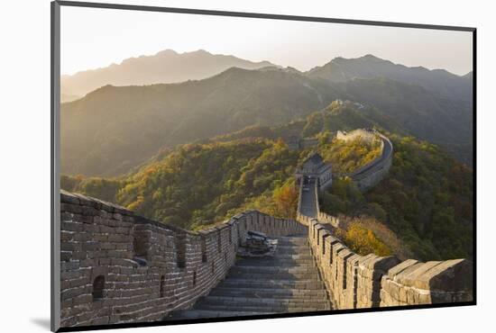 The Great Wall at Mutianyu Near Beijing in Hebei Province, China-Peter Adams-Mounted Photographic Print