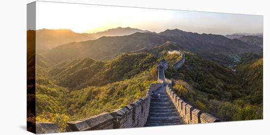 The Great Wall at Mutianyu Nr Beijing in Hebei Province, China-Peter Adams-Stretched Canvas