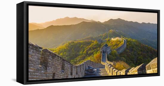 The Great Wall at Mutianyu Nr Beijing in Hebei Province, China-Peter Adams-Framed Stretched Canvas