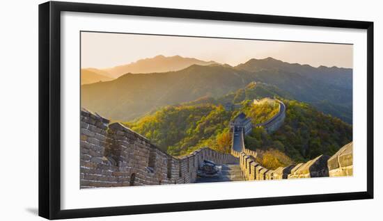 The Great Wall at Mutianyu Nr Beijing in Hebei Province, China-Peter Adams-Framed Photographic Print