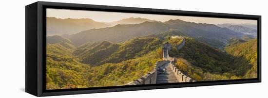 The Great Wall at Mutianyu Nr Beijing in Hebei Province, China-Peter Adams-Framed Stretched Canvas