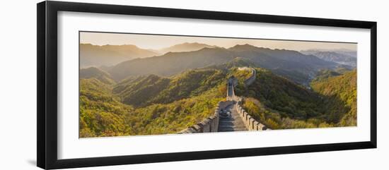The Great Wall at Mutianyu Nr Beijing in Hebei Province, China-Peter Adams-Framed Premium Photographic Print