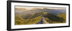 The Great Wall at Mutianyu Nr Beijing in Hebei Province, China-Peter Adams-Framed Premium Photographic Print