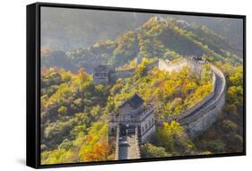 The Great Wall at Mutianyu Nr Beijing in Hebei Province, China-Peter Adams-Framed Stretched Canvas