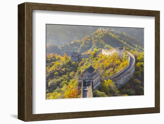 The Great Wall at Mutianyu Nr Beijing in Hebei Province, China-Peter Adams-Framed Photographic Print