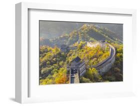 The Great Wall at Mutianyu Nr Beijing in Hebei Province, China-Peter Adams-Framed Photographic Print