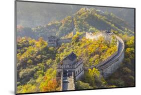 The Great Wall at Mutianyu Nr Beijing in Hebei Province, China-Peter Adams-Mounted Photographic Print
