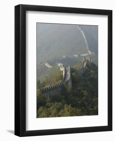 The Great Wall at Mutianyu, Unesco World Heritage Site, Near Beijing, China-Angelo Cavalli-Framed Premium Photographic Print