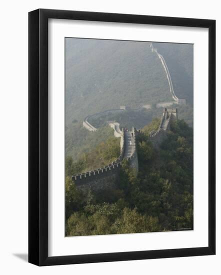 The Great Wall at Mutianyu, Unesco World Heritage Site, Near Beijing, China-Angelo Cavalli-Framed Photographic Print