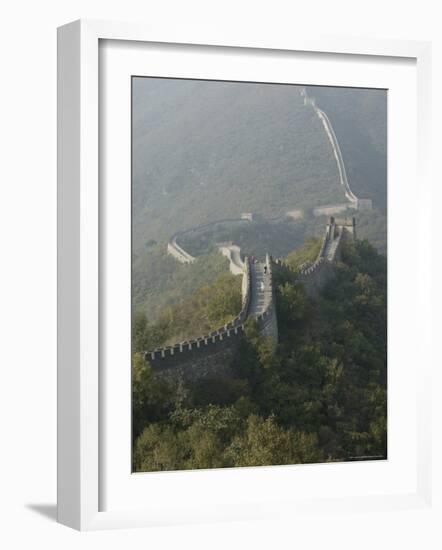 The Great Wall at Mutianyu, Unesco World Heritage Site, Near Beijing, China-Angelo Cavalli-Framed Photographic Print