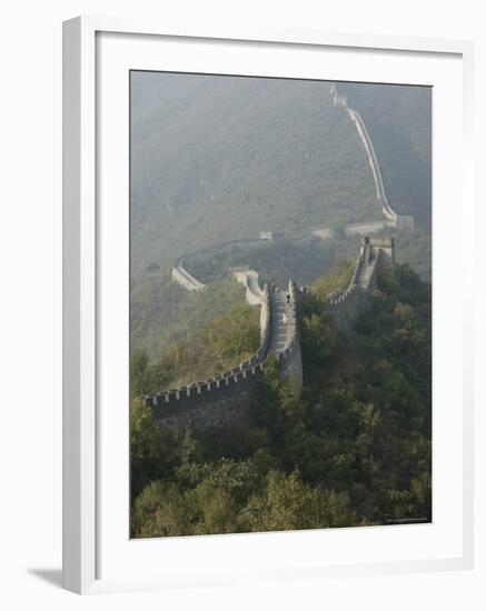 The Great Wall at Mutianyu, Unesco World Heritage Site, Near Beijing, China-Angelo Cavalli-Framed Photographic Print