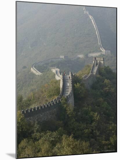 The Great Wall at Mutianyu, Unesco World Heritage Site, Near Beijing, China-Angelo Cavalli-Mounted Photographic Print