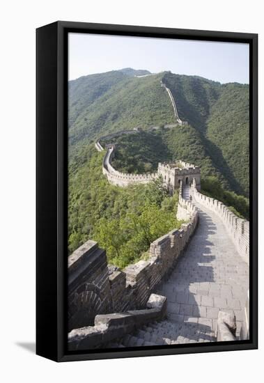 The Great Wall at Mutyanyu, UNESCO World Heritage Site, Near Beijing, China, Asia-Angelo Cavalli-Framed Stretched Canvas