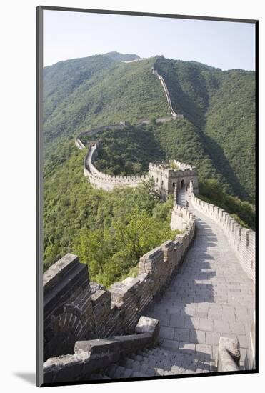 The Great Wall at Mutyanyu, UNESCO World Heritage Site, Near Beijing, China, Asia-Angelo Cavalli-Mounted Photographic Print