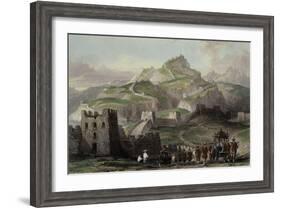 The Great Wall of China, from "China in a Series of Views" by George Newenham Wright 1843-Thomas Allom-Framed Giclee Print