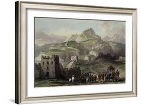 The Great Wall of China, from "China in a Series of Views" by George Newenham Wright 1843-Thomas Allom-Framed Giclee Print