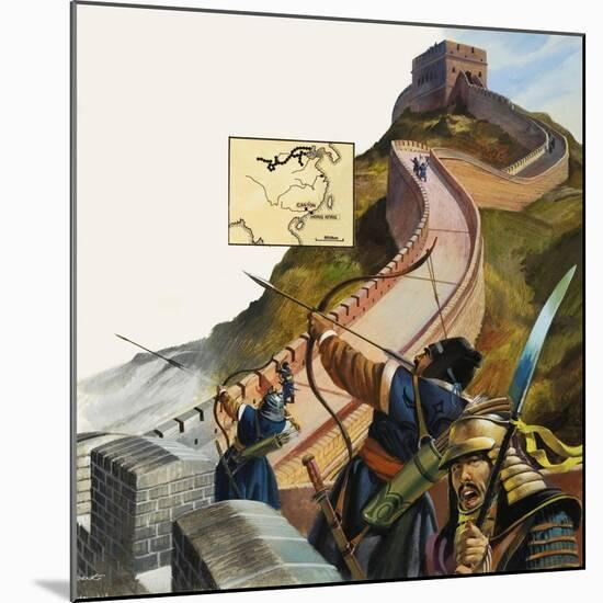 The Great Wall of China-Andrew Howat-Mounted Giclee Print