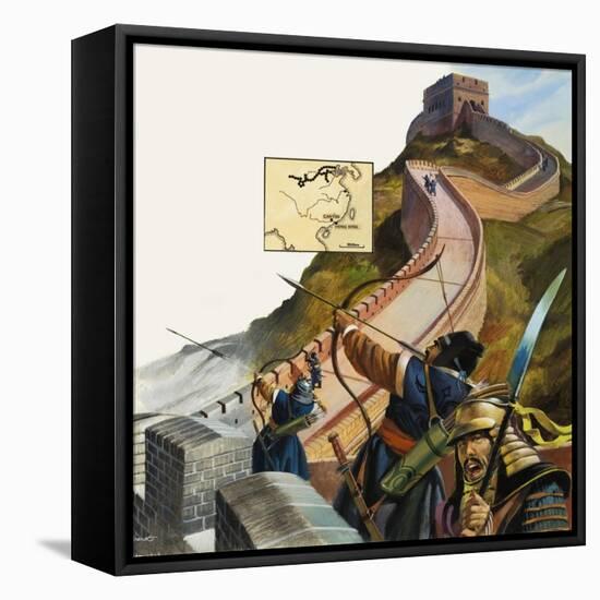 The Great Wall of China-Andrew Howat-Framed Stretched Canvas