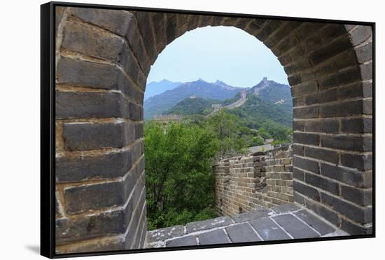 The Great Wall, Qianjiadian Scenic Area, East Part of Yanqing Geopark, Near Beijing, China-Stuart Westmorland-Framed Stretched Canvas