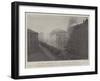 The Great Warehouse Fire in Portland Street, Manchester-null-Framed Giclee Print