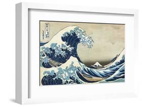 The Great Wave at Kanagawa-Katsushika Hokusai-Framed Art Print