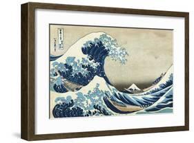 The Great Wave at Kanagawa-Katsushika Hokusai-Framed Giclee Print