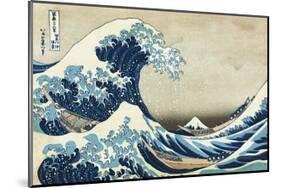 The Great Wave at Kanagawa-Katsushika Hokusai-Mounted Giclee Print