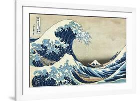 The Great Wave at Kanagawa-Katsushika Hokusai-Framed Giclee Print