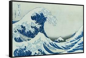 The Great Wave of Kanagawa, 1831-Katsushika Hokusai-Framed Stretched Canvas