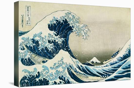 The Great Wave off Kanagawa by Hokusai-Trends International-Stretched Canvas