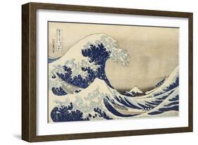 The Great Wave off Kanagawa, c.1830-Katsushika Hokusai-Framed Giclee Print